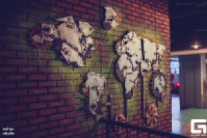 карта мира в дизель-панке