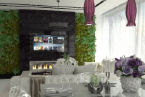 Фитопанель в гостиной-студии