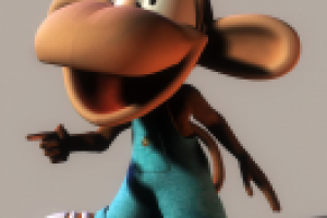 Анимируемая обезьянка для Posera (логотип компании)