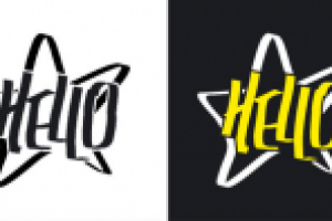 Логотип для музыкальной поп-группы Hello