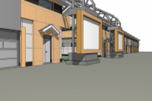 3D-моделирование концепции экстерьера пром.базы. 2/4