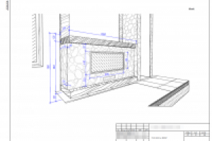 3D-чертеж ИИ. Интерьер дома