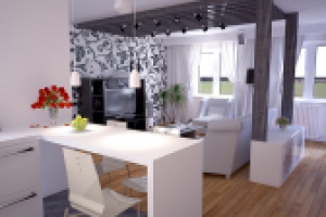 Кухня и гостинная