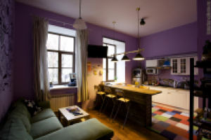 Интерьер гостиной хостела