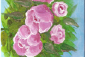 Шиповник. Акрил