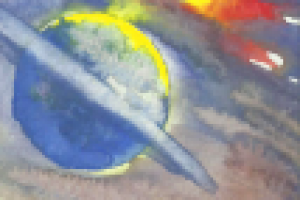 Планета. Акварель