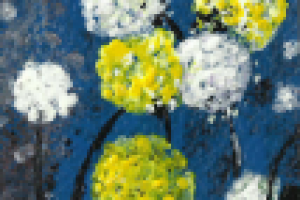 Одуванчики. Акрил