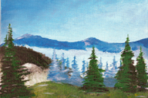 Акрил. Северный пейзаж