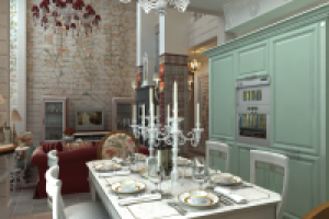 Деревянный дом в стиле прованс