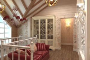 Деревянный дом в стиле прованс