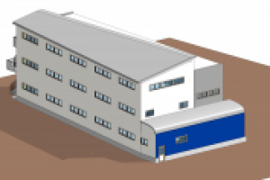 Пристройка к торговому центру (эскиз)