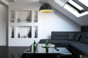 Дизайн интерьера таунхауса в стиле минимализм-монохром