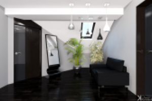 Дизайн интерьера таунхауса в стиле минимализм-монохром