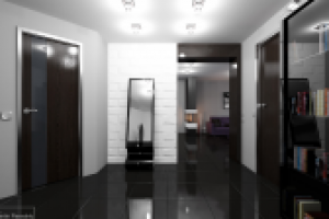 Дизайн интерьера таунхауса в стиле минимализм-монохром