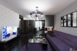 Дизайн интерьера таунхауса в стиле минимализм-монохром