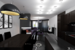 Дизайн интерьера таунхауса в стиле минимализм-монохром