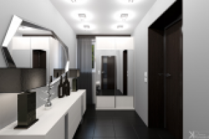 Дизайн интерьера таунхауса в стиле минимализм-монохром