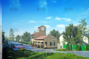 Входная группа в коттеджный поселок