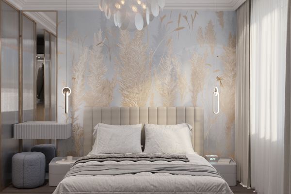Дизайн интерьера спальни в квартире ЖК "Аллегро" г. Екатеринбург