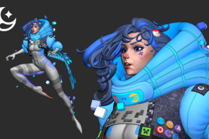 Inter-Game Traveler 3D Character