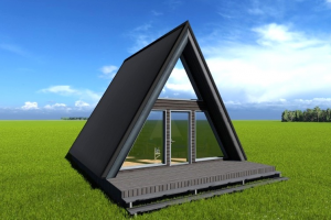 Проект каркасного дома А-Фрейм 6х6м. ЭП, АР, КР, подробный раскрой пиломатериала.