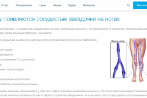 Удаление сосудистых звёздочек