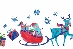 Санта Клаус (Дед Мороз) с подарками