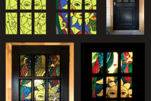 Роспись по стеклу, роспись двери