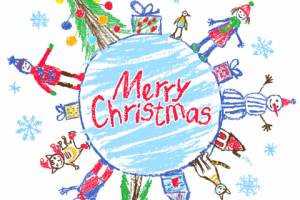 Новогодняя планета (вектор)