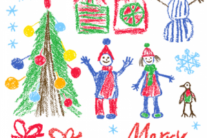 Набор новогодних символов (вектор)