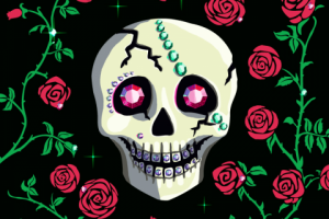 Череп с камнями (вектор)