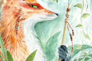 Лис-воин (акварель)