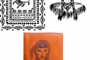 Иллюстрация для тиснения на кожи (чехлы для телефонов, обложки для паспорта)