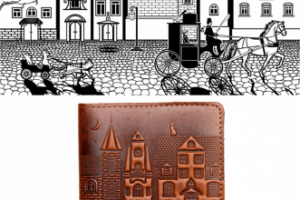 Иллюстрация для тиснения на кожи (чехлы для телефонов, обложки для паспорта). Ночной город2.