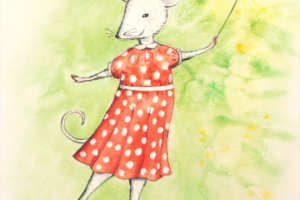 Мышка-фея (акварель)