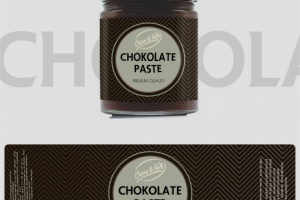 Этикетка для шоколадной пасты