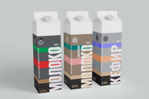 Упаковка для линейки молочных продуктов