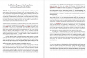 Stock Market’s Response to Real Output Shocks