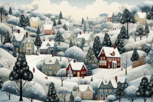 Акварельная иллюстрация паттерн