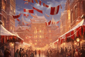 Новогодняя акварельная иллюстрация