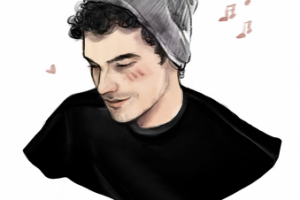 Портрет по фото в стили скетч