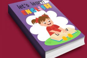 Персонаж и обложка для детского учебника