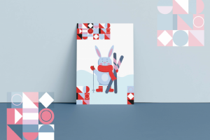 Постер и паттерн с персонажем