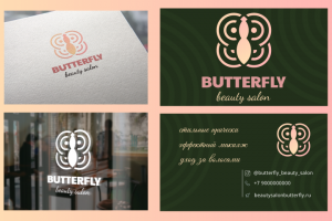 Логотип и макет визитки для салона красоты