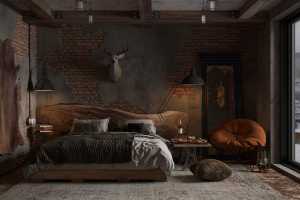 Хижина охотника в загородном комплексе