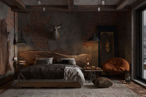 Хижина охотника в загородном комплексе