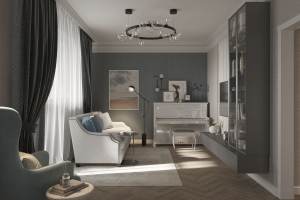 Проект кухни-гостиной 32 кв.м.