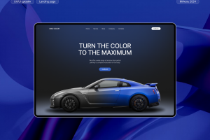 Landing page для компании по окрашиванию и ремонту автомобилей