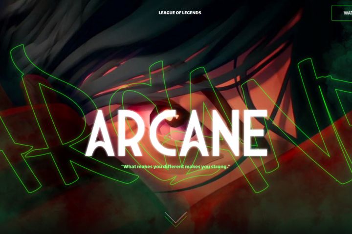 Arcane Landing page