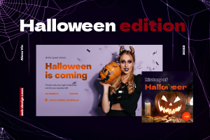 Баннеры и визуалы для соц. сетей на Хэллоуин